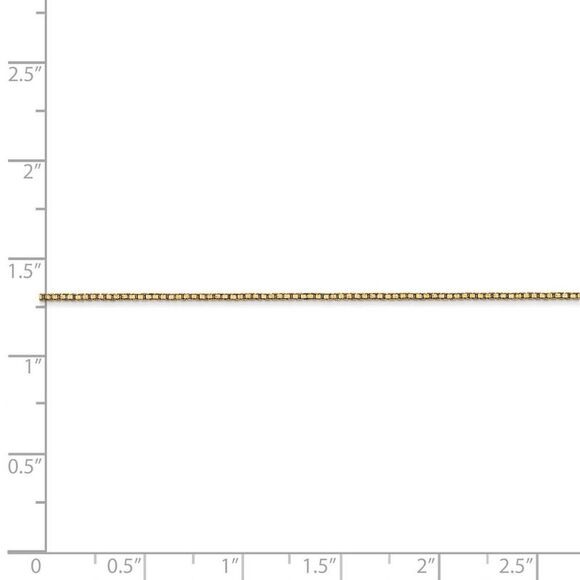 Children's 0.9mm, 14k Yellow Gold, Solid Box Chain Necklace, 14 Inch - Picture 5 of 8